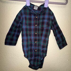 Plaid Onesie Button Down